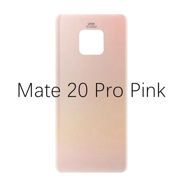 Achter Deur Behuizing Case Voor Huawei Mate 20 Mate 20 Pro 20 Lite Batterij Cover Terug Glas Panel Batterij Cover mate20 Vervangen: Mate 20 Pro Pink