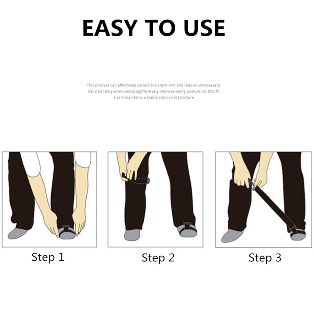 1PC Golf Post Orthotics Correction Leg Rod Corrector Rod Remedical Belt Leg Golf Training Aids Fixed Belt Trainer Equipment