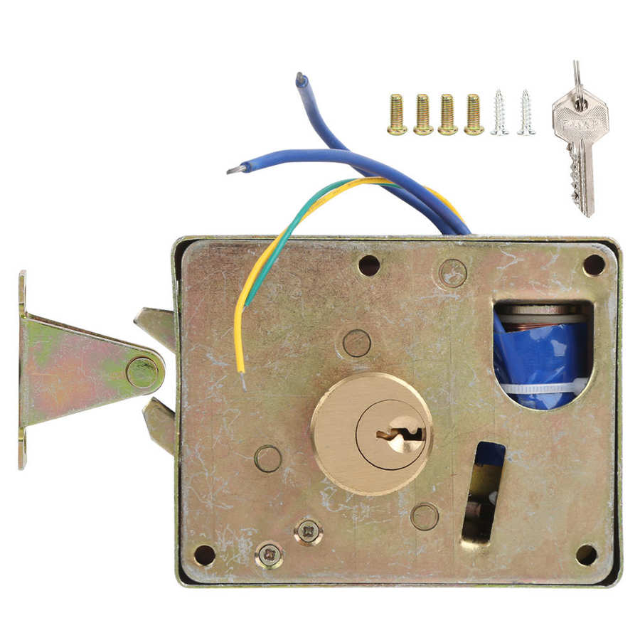 Slimme Lock Elektronische Deurslot Anti‑theft Elektrische Controle Lock Met 3 Mechanische Sleutels DC12V Voor Kast Lade Rechts