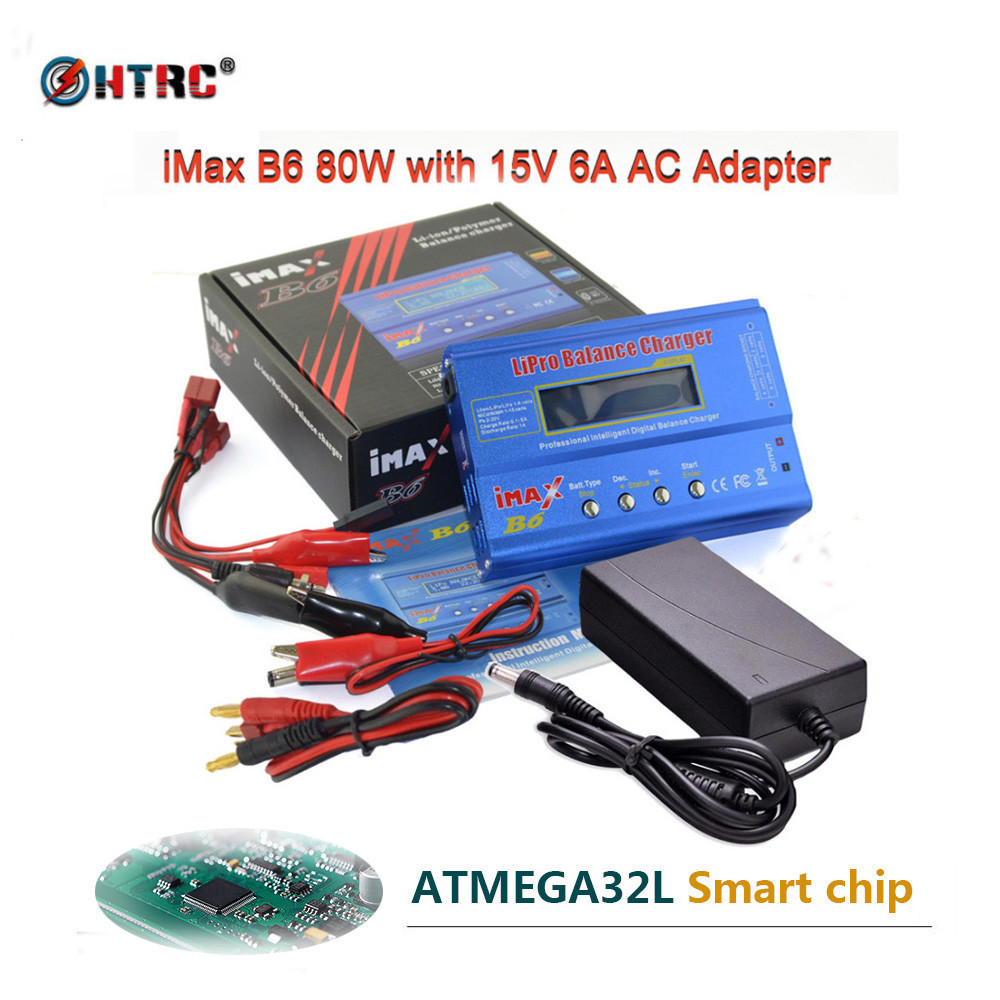 Imimax B6 Multifunctionele Rc Nimh Nicd Lithium Batterij Balance Lipo Lader Balans Ontlader Met Digitale Lcd-scherm: B6 with Adapter / UK