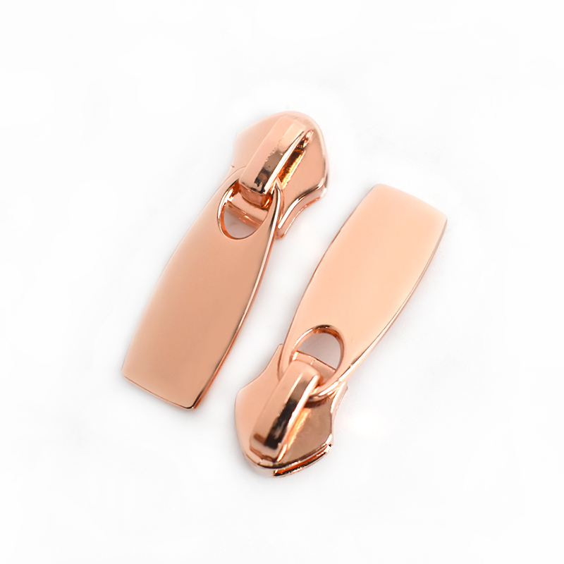 Meetee 10pcs 5# Zipper Silder for Nylon Zip for Jacket Pocket Zippers Head Puller DIY Zips Repair Replacement Sewing Accessories: RoseGold