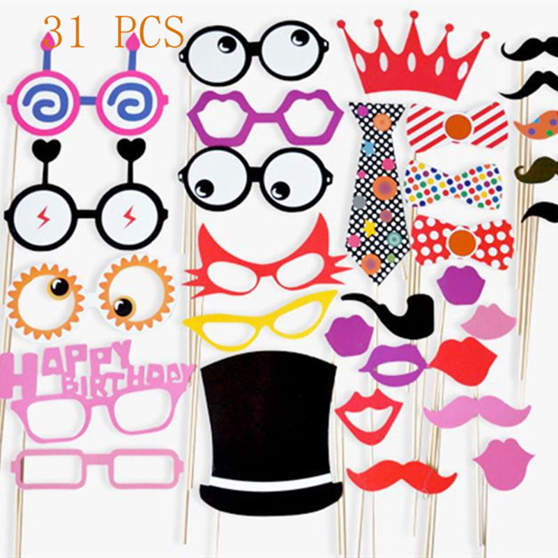 Accesorios para fotomatón suministros y decoraciones para fiestas de boda accesorios para Año accesorios para decoración de graduación para cumpleaños cabina de fotos divertida
