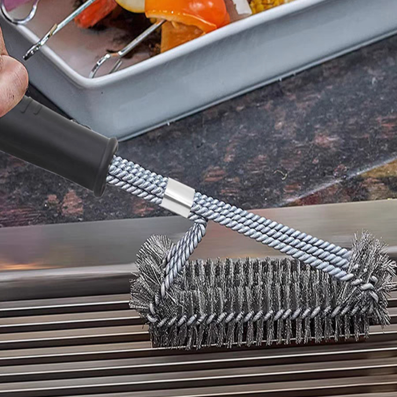 Grillrengøringsbørste, grillværktøj, grillbørster i rustfrit stål,  in 1 rengøringsmidler, grilltilbehør, bedste rengøringsmiddel til grill