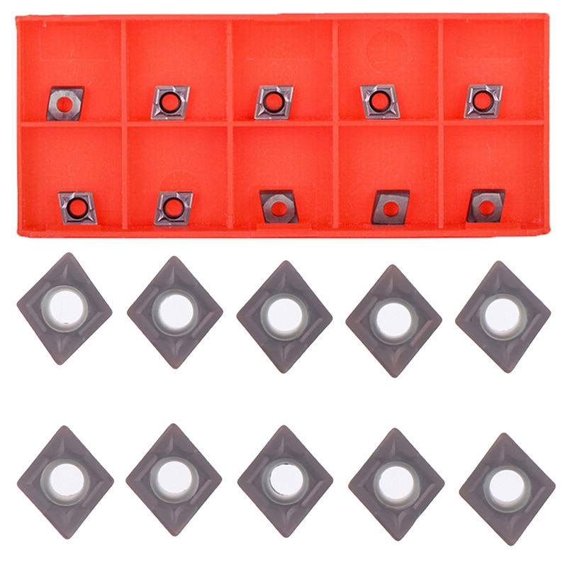 10PCS For Lathe Turning Tool Holders CCMT060204 Carbide Inserts CCMT0602