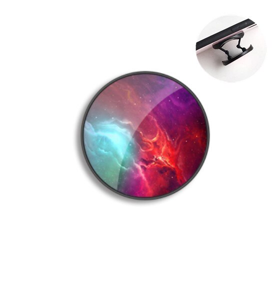 Anillo de dedo cielo colorido para teléfono móvil, soporte Universal plegable anticaída para teléfono móvil: 11