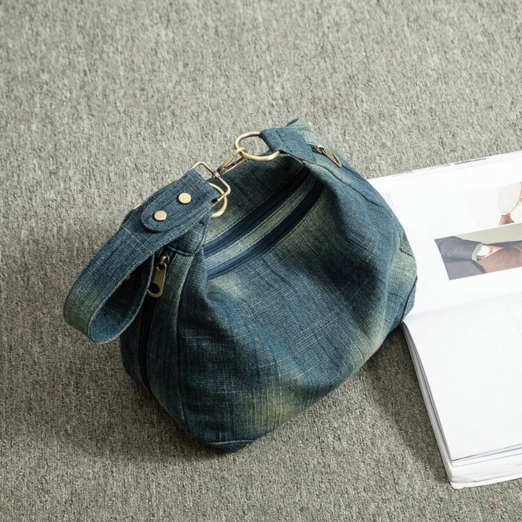 Rdywbu Denim lavé femmes sac à bandoulière décontracté Vintage jean grand sac à bandoulière grand fourre-tout sac à main Mochila Bolsa B225