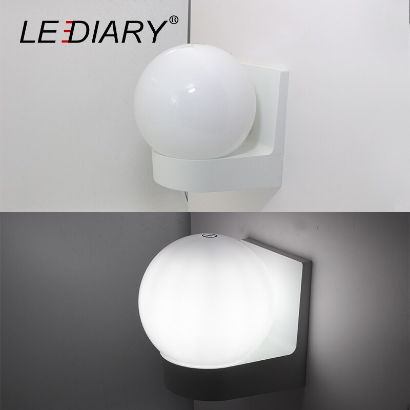 LEDIARY Outdoor Tuin Veranda Wandlampen IP54 E27 100-240V Wit Plastic Opbouw Waterdicht Voor Gang Balkon trap
