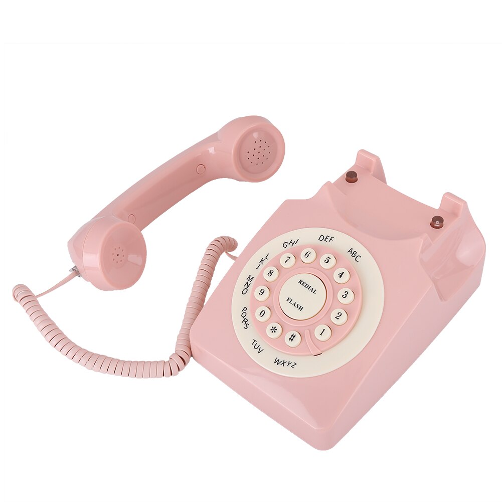 Vintage retro telefon gammeldags fasttelefon telefon kablet stasjonær telefon for hjemmekontor