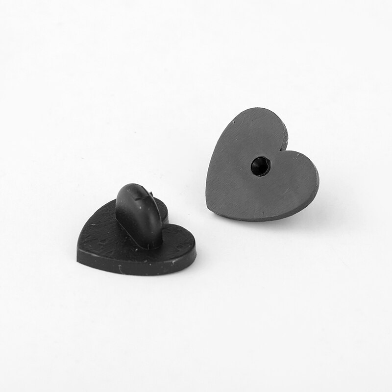 DIY Accessories 30pcs/lot Metal Rubber gold/silver color/black Butterfly buckle Pin caps Clasp Safety pin Jewelry Findings: Black love