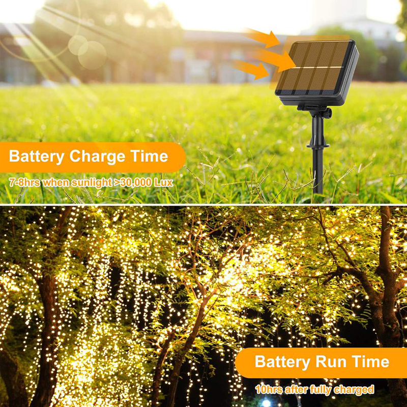 7M/12M/22M/32M lumière solaire extérieure jardin fée chaîne lumière Led scintillant lampe étanche pour noël Patio arbre fête