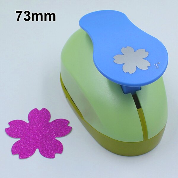 7cm Circle Round Flower Leaf Paper Craft Hole Punch Tool Card DIY Scrapbook Cutter Kids Scrapbook Manual Punch Embossing Cutter: Sakura