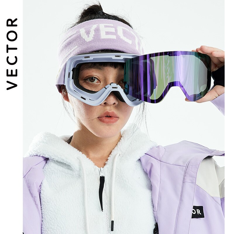VECTOR Ski – lunettes de Ski pour hommes et femmes, Protection contre la neige, Double Anti-buée et Anti-ultraviolet, masque de Snowboard, UV400