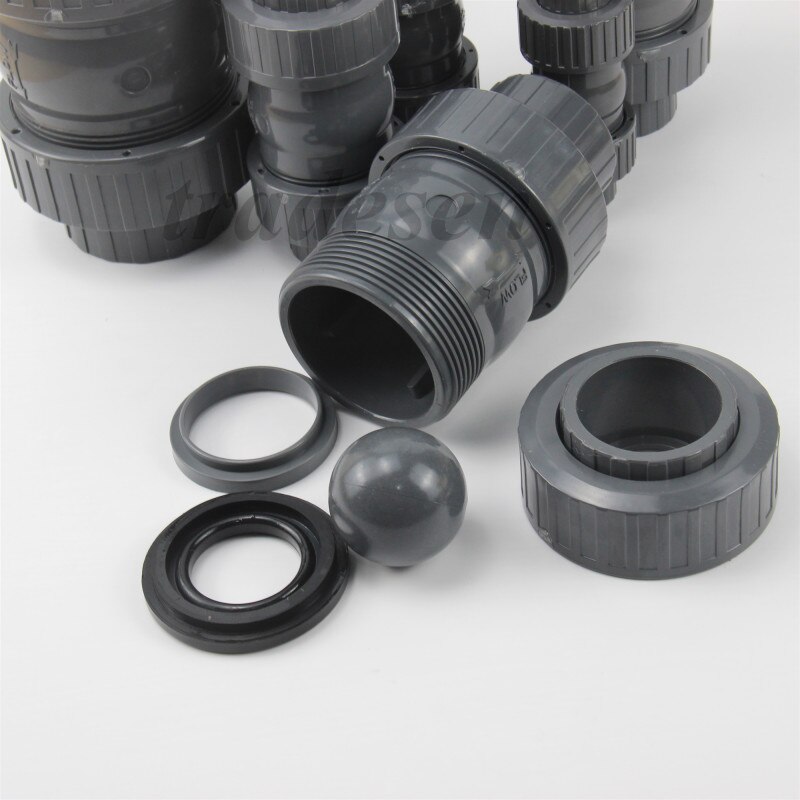 1 kpl sisempi 20mm-63mm kaksoisliitos pvc yksisuuntaventtiili takaiskuventtiili pvc vesiputkiliittimet puutarhakastelu akvaarioadapteri