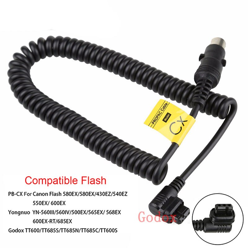 Connecteur de batterie Flash Godox PB960 PB820 câble d'alimentation CX/NX/SM/MS/LX pour Canon Yongnuo Nikon Sony Metz Godox LED: CX