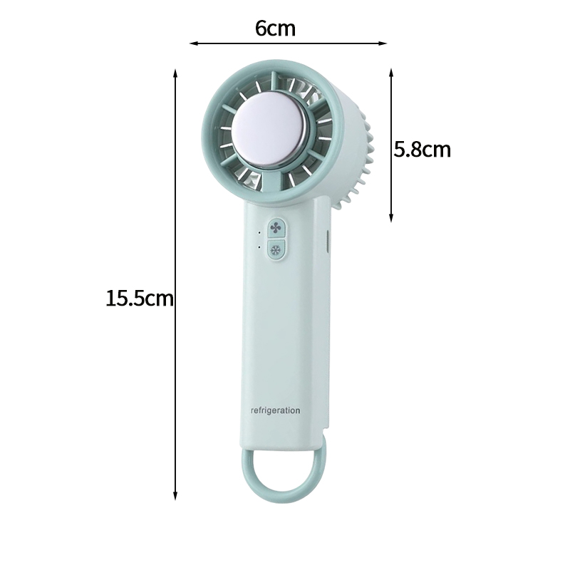 Upgraded Electric Mini Fan Refrigeration Handheld Fan USB Rechargeable Portable Cooling Fan Air Cooler: Light Grey