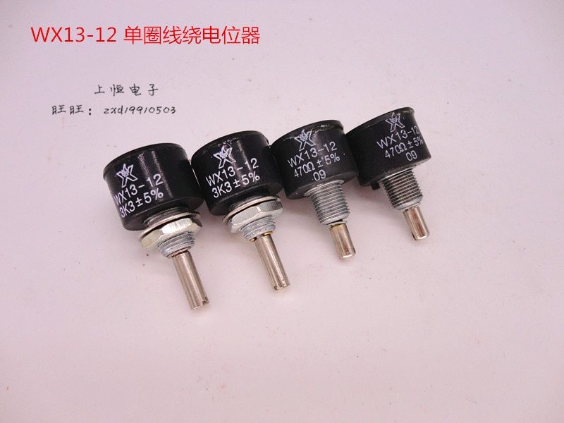 Wx13-12.  enkeltspole 1w- tråds viklede potentiometer serie  wx1-5b 1k 4 k 7 10k 2 k 2 3 k 3 10 stk.