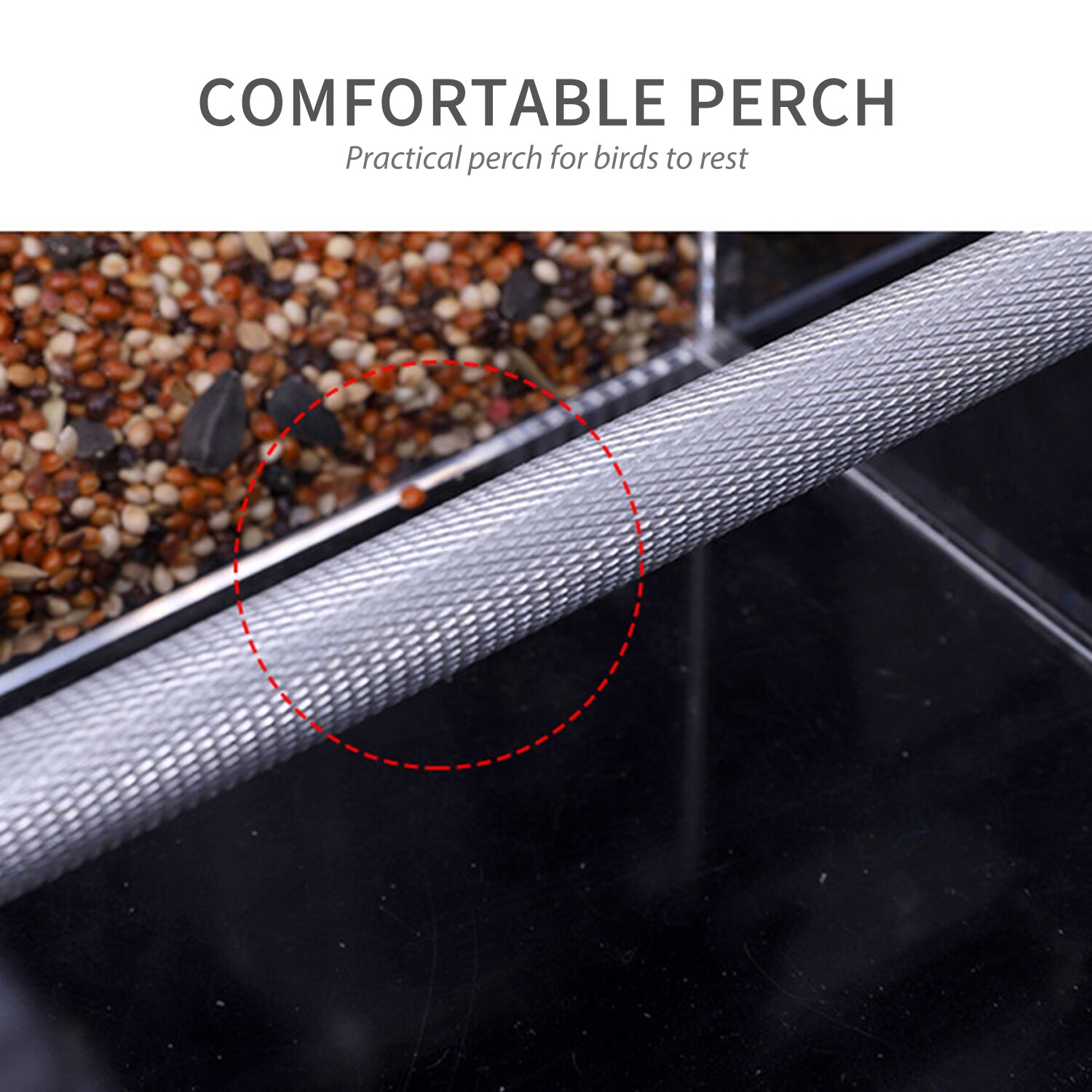 Hanging Bird Feeder for Cage Bird Feeder House Hanging Parrot Food Feeder Container Birdfeeders Acrylic Cage Accessories