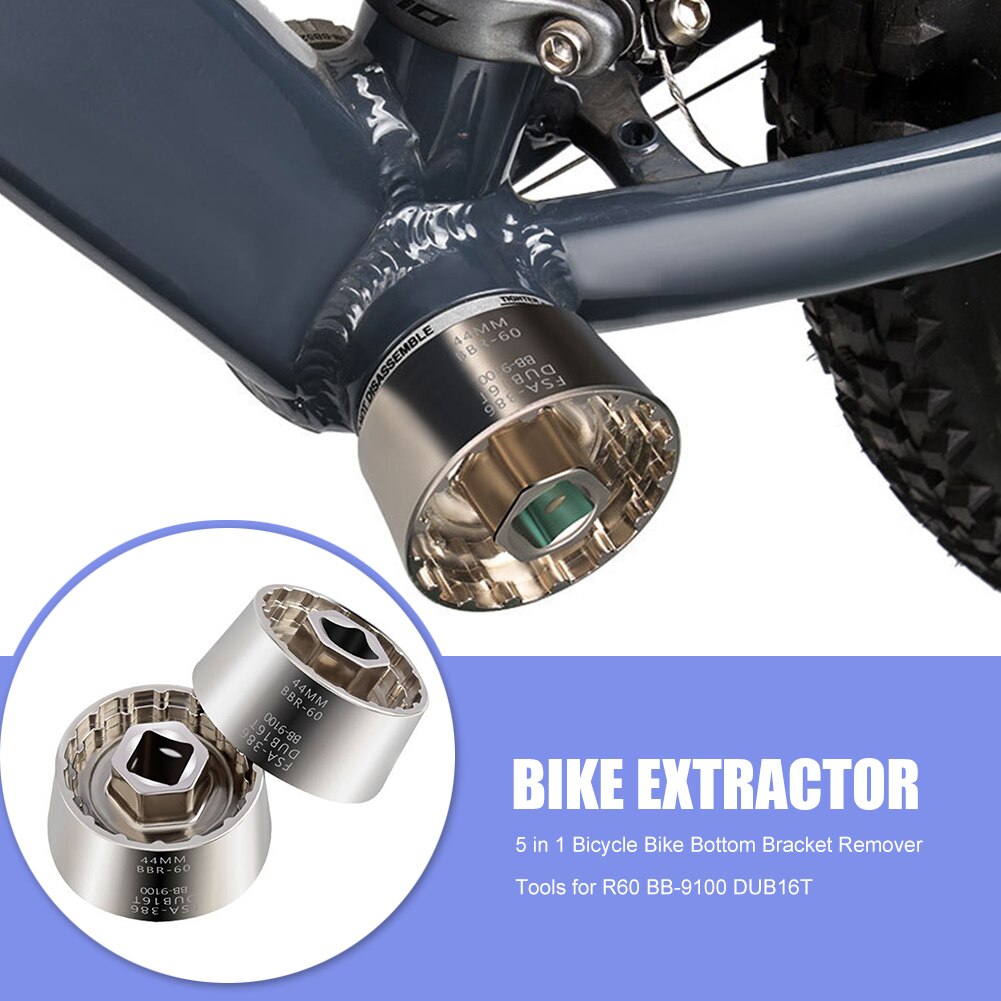 5 In1 Fiets Trapas Mtb Bike As Puller Extractor Fiets Crank Remover Reparatie Gereedschap Voor R60 BB-9100 DUB16T FSA386