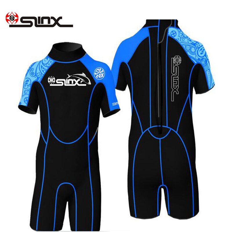 Slinx Kids neoprene 2mm wetsuit junior for boys rash guard girls swimming bathing shorty wetsuits kid