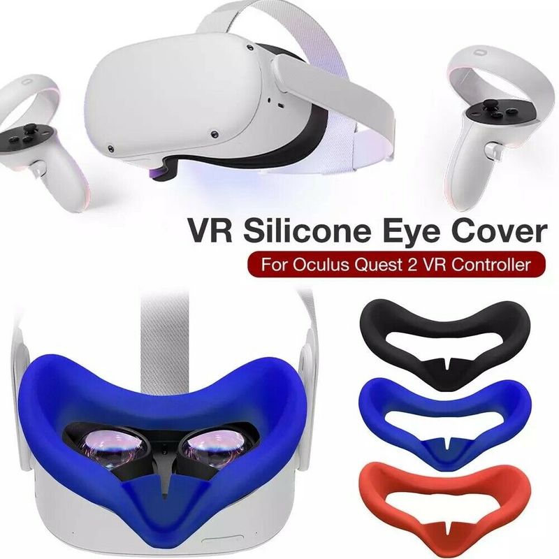 Silikone øjenmaske cover pad til oculus quest 2 vr headset åndbart anti-sved lys blokerende øjen cover til oculus quest 2