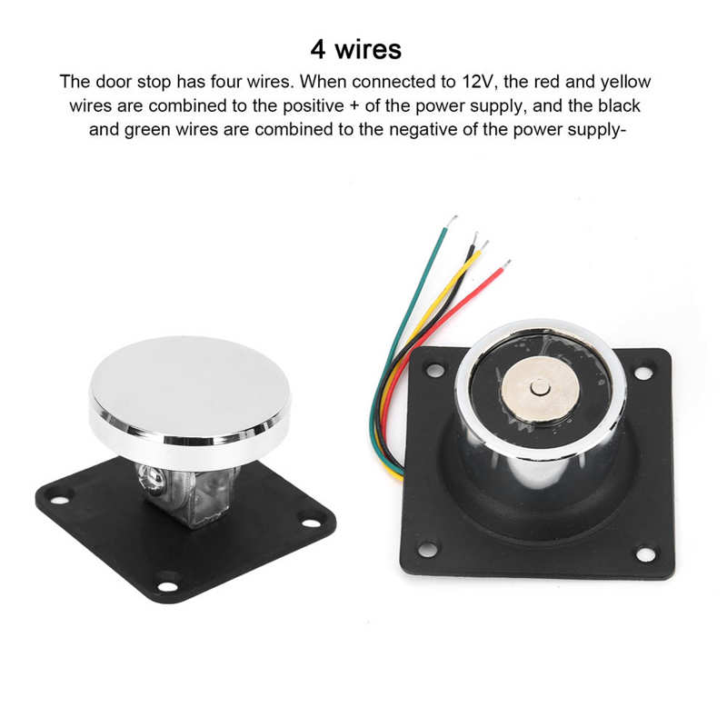 Elektromagnetische Deur Houder Stijlvolle Duurzaam Deurstopper Dc 12V-24V Cast Staal Prachtige Voor Houten Deuren