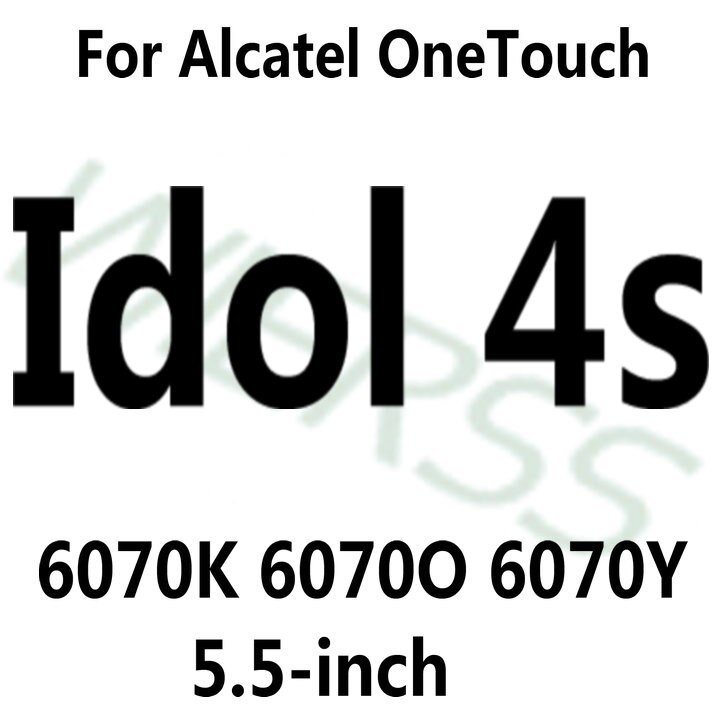 Temperato di Vetro Dello Schermo Della Pellicola Della Protezione per Alcatel One Touch Pop C3 C7 C9/Idol 3 4 4S 4.7 5.5 /Pixi 3 4 3.5 4 5 5.0 5.5 6 6.0: For alcatel Idol 4S