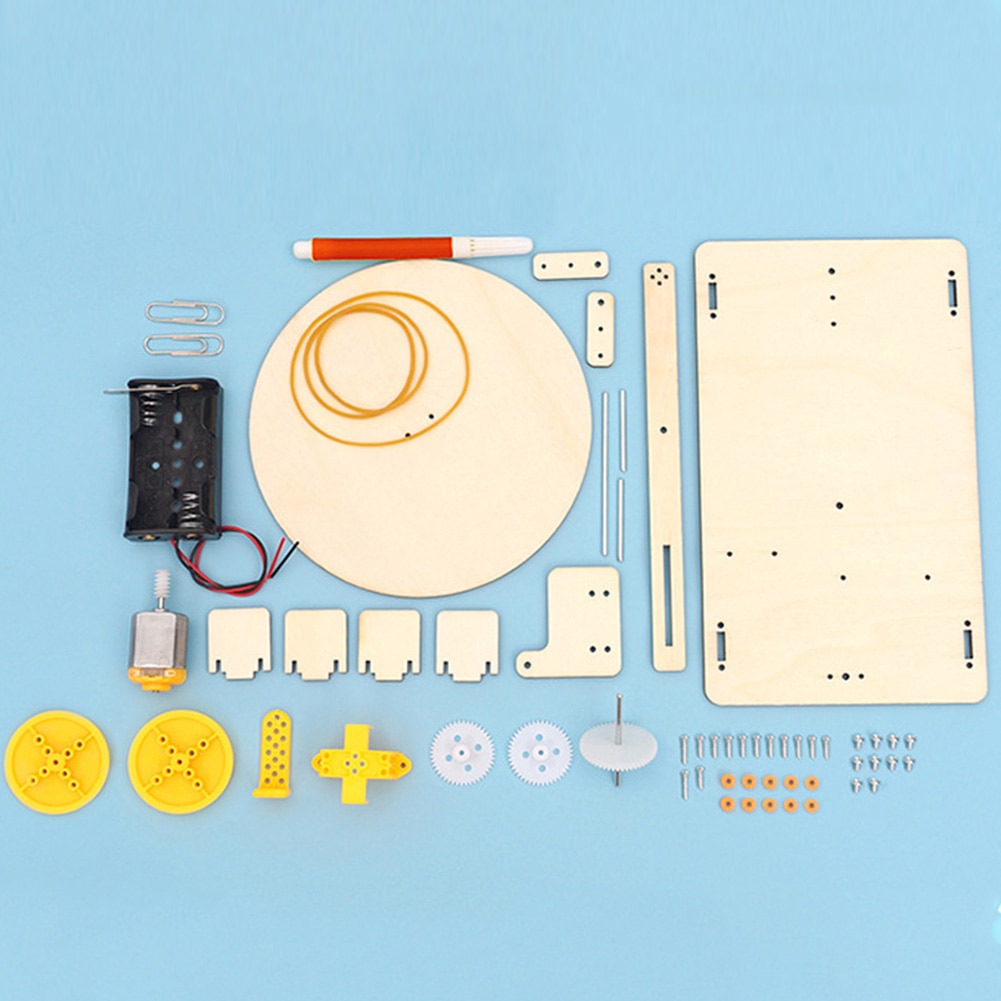 DIY Gemonteerd Elektrische Plotter Tekening Model Natuurkunde Experiment Onderwijs Speelgoed