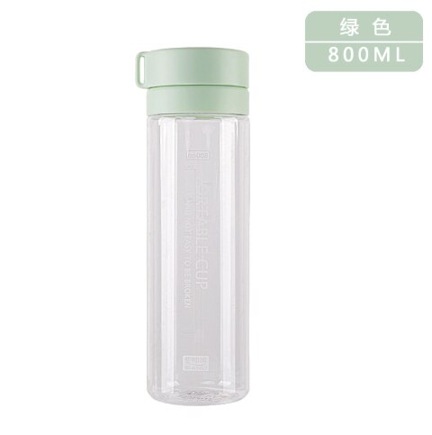 600 800 ML BPA GRATIS Toepasselijk Sport Water fles Met Touw Voor Wandelen Klimmen Tour PC Leuke Draagbare Snoep Kleur geen Lek Drinken: 600ML / Green