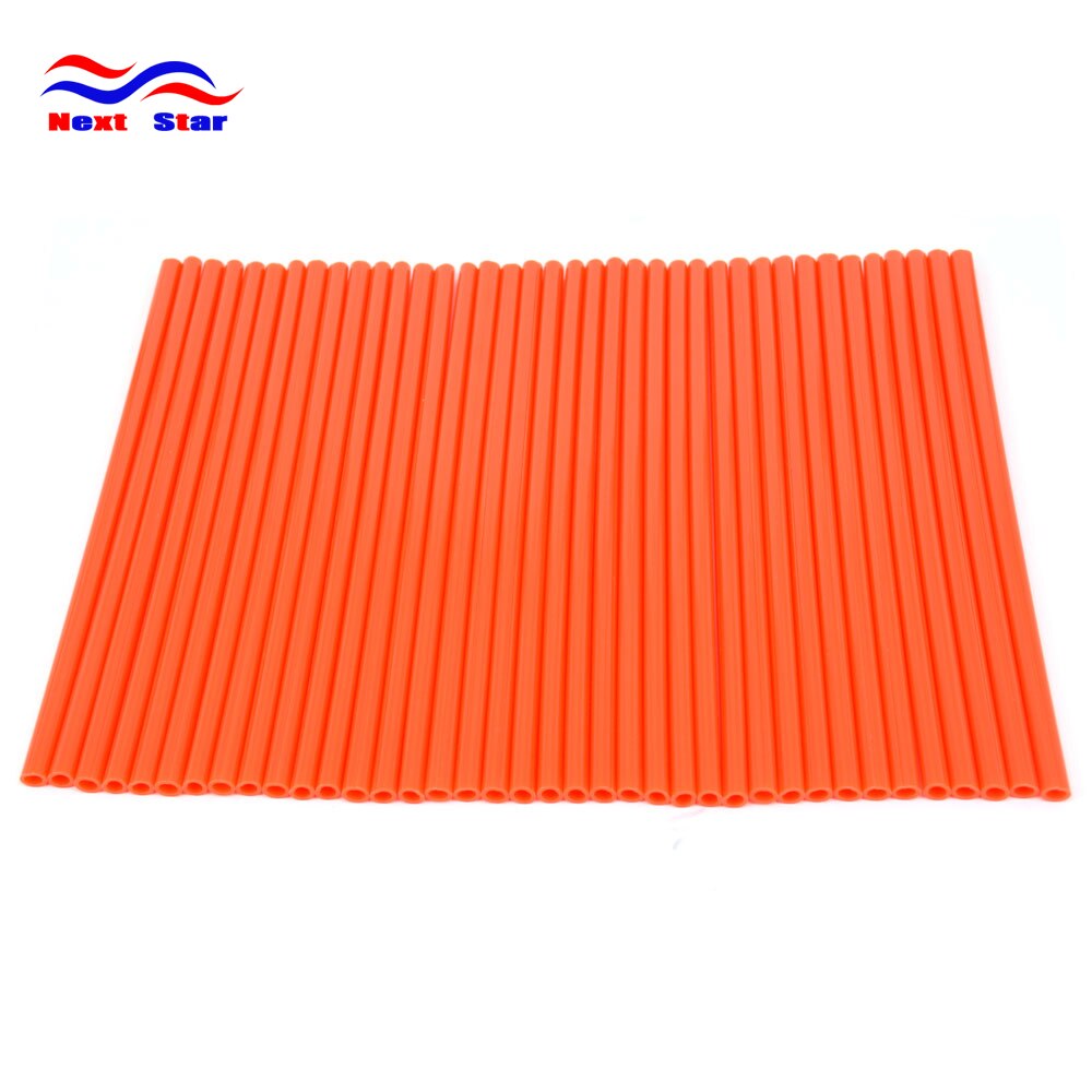 Motorrad Bunte 36 Stck 19-21 Zoll Speichen Räder Speichen Schutz Für HONDA KAWASAKI KTM YAMAHA SUZUKI Schmutz Grube Fahrräder Moto-Cross: Orange