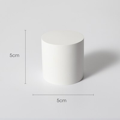 White Gypsum Jewelry Display Blocks Earrings Display Stand Rings Pendant Display Holder: Round Medium