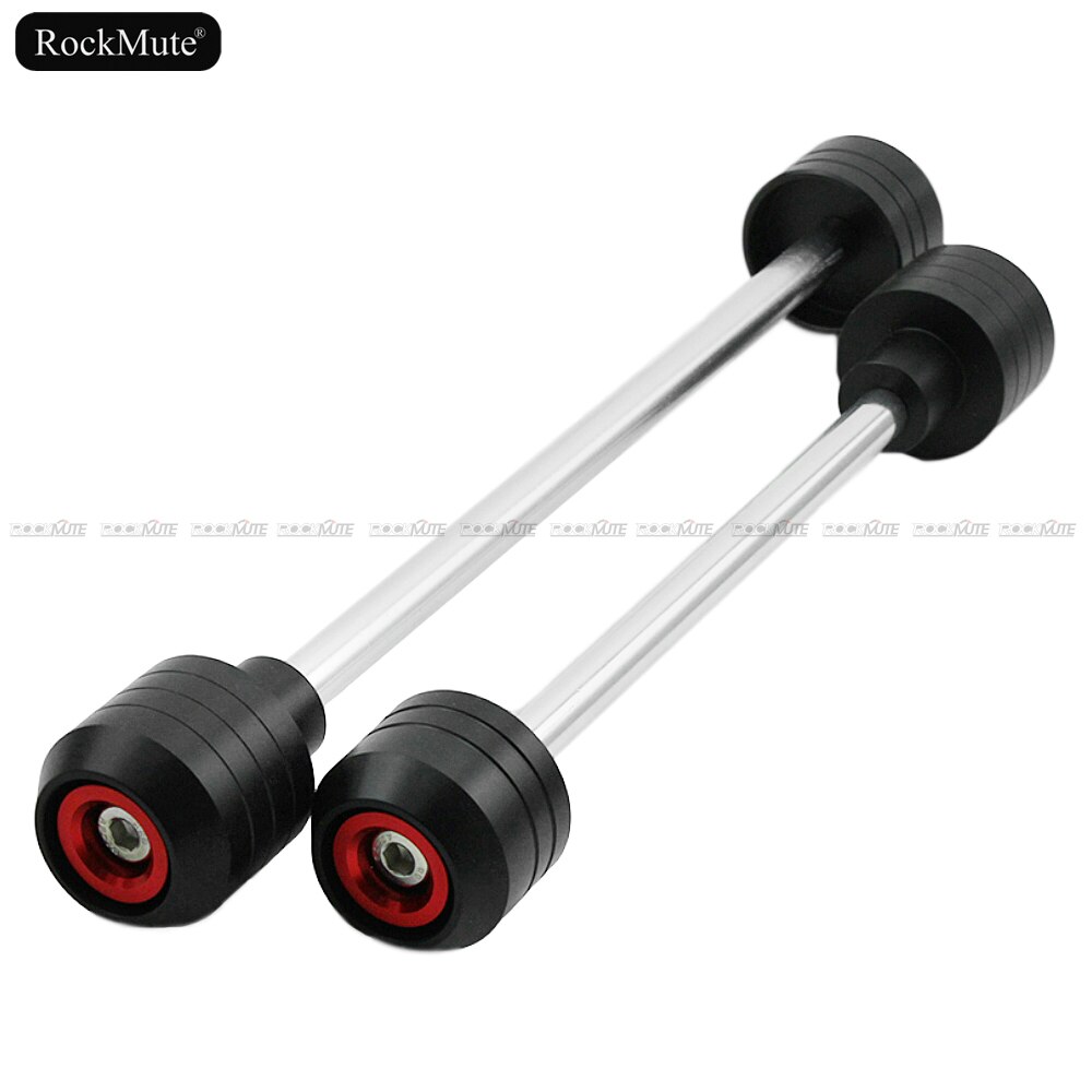 Deslizadores de horquilla de rueda de eje delantero/trasero, Protector contra choques para Yamaha YZF-R6 2003 2004 2005 YZF R6, protección contra caídas de motocicleta: Front Rear Red