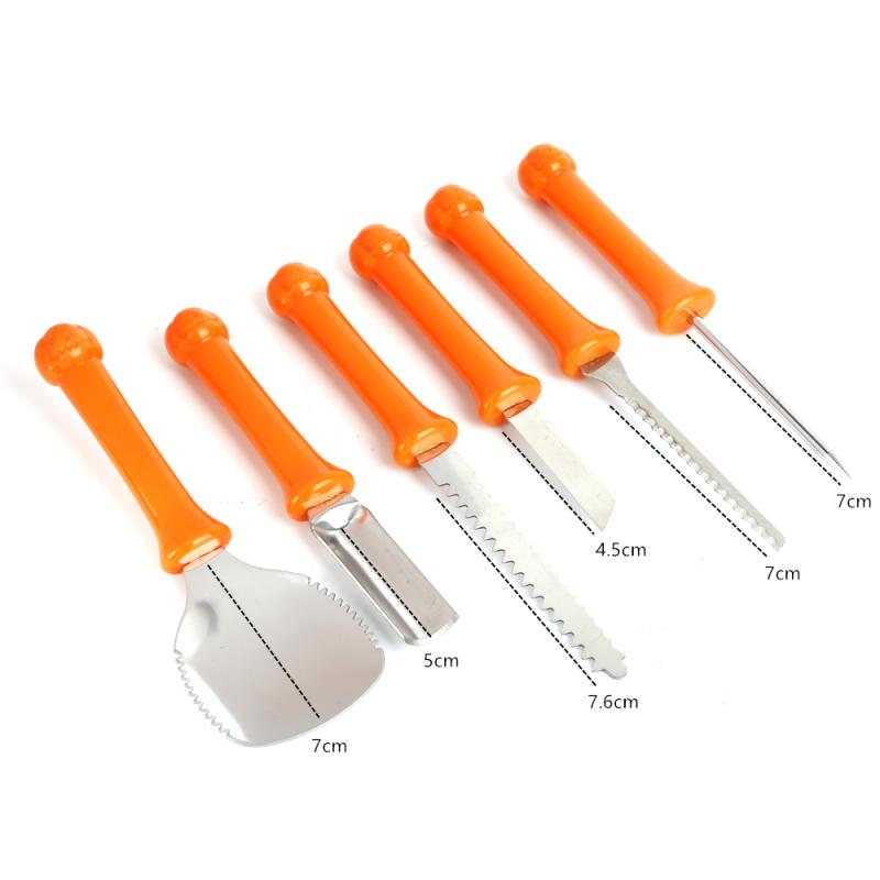 7pcs Halloween Pumpkin Carving Tools Pumpkin Light Decoration DIY Carving Tool Set With Portable Bag For Kitchen
