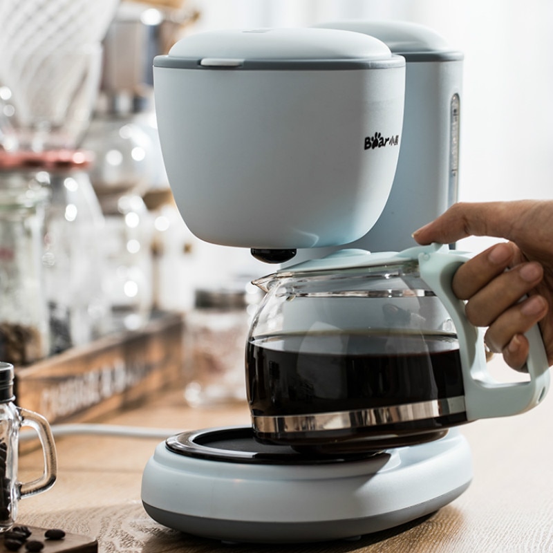 220V Espresso coffee machine Drip coffee maker 600ml Teapot Glass Bottle Coffee Powder Drip Proof Filter Insulated Teapot EU US