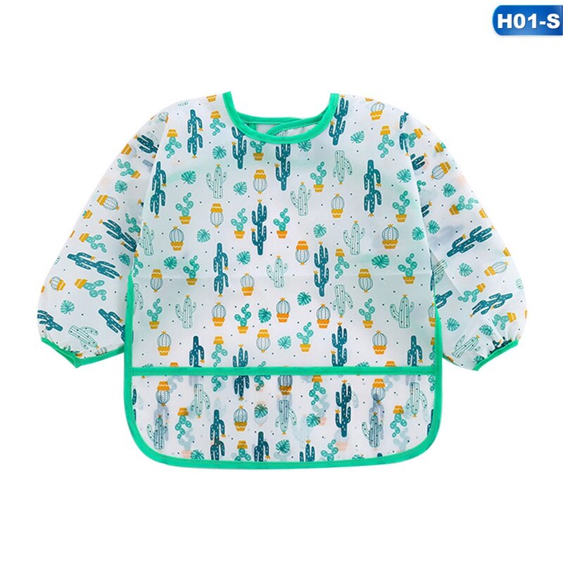 5 estilos impermeável anti-vestir bebê comer vestido bib roupas de proteção crianças criança manga longa alimentação bib avental bolso bib: H01 / S