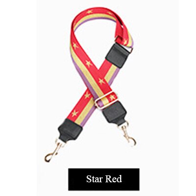 Gold Rainbow Bag Straps Handbag Belt Wide Shoulder Bag Strap Replacement Strap Accessory Bag Part Adjustable Belt For Bag 120cm: star red