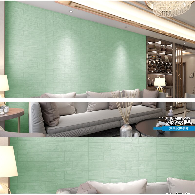 3D Stone Wall Stickers Living Room Decor DIY Self-Adhesive Panels Foam Waterproof Covering Wallpaper For Home TV Background Kids
