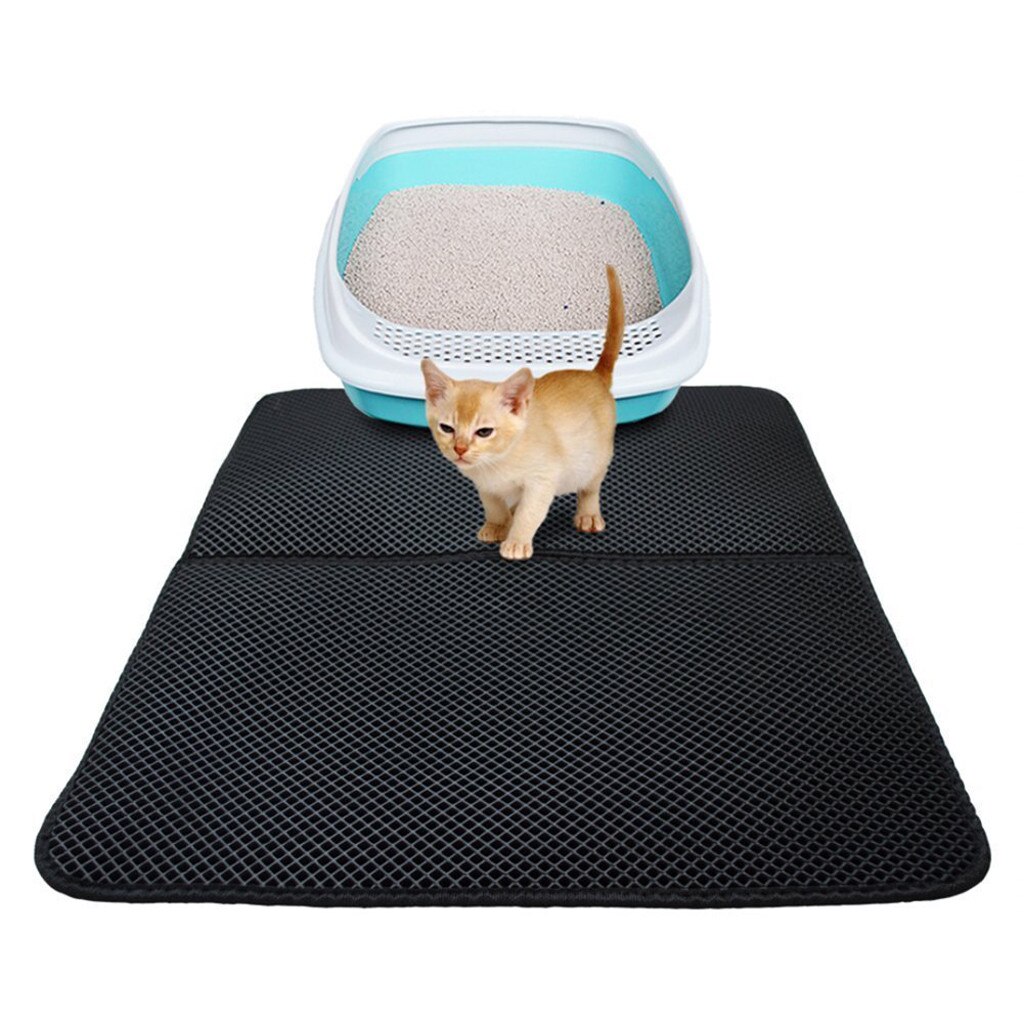 Double Layer Litter Cat Bed Pads Pet Cat Litter Mat Trapping Pets Litter Box Mat Pet Product Bed For Cats House Clean Mat #T2G