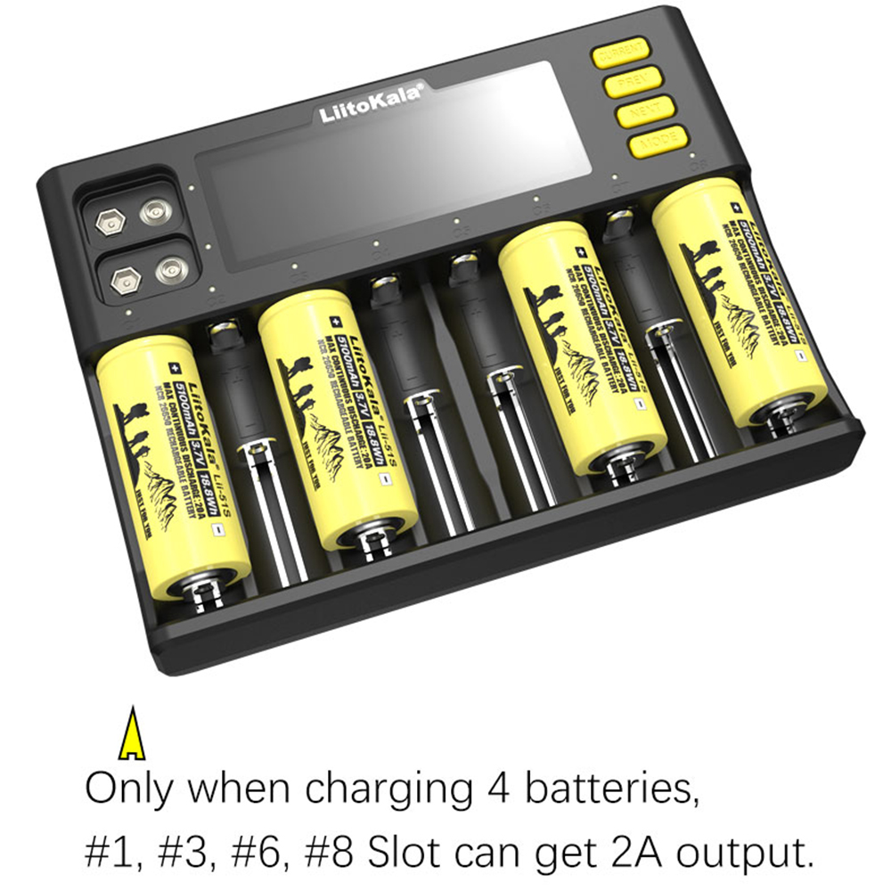 1-Slot 2 4 8 Slots 18650 Battery Charger LCD Display Li-ion 3.7V NiMH 3.2V IMR 3.8V Charger For 18650 26650 21700 26700 AA AAA