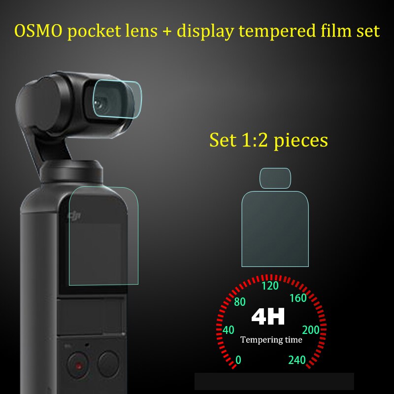 Película templada de bolsillo Osmo, accesorios de película protectora de pantalla Premium 4H, película protectora Osmo templada para cámara de bolsillo, novedad: Set 1