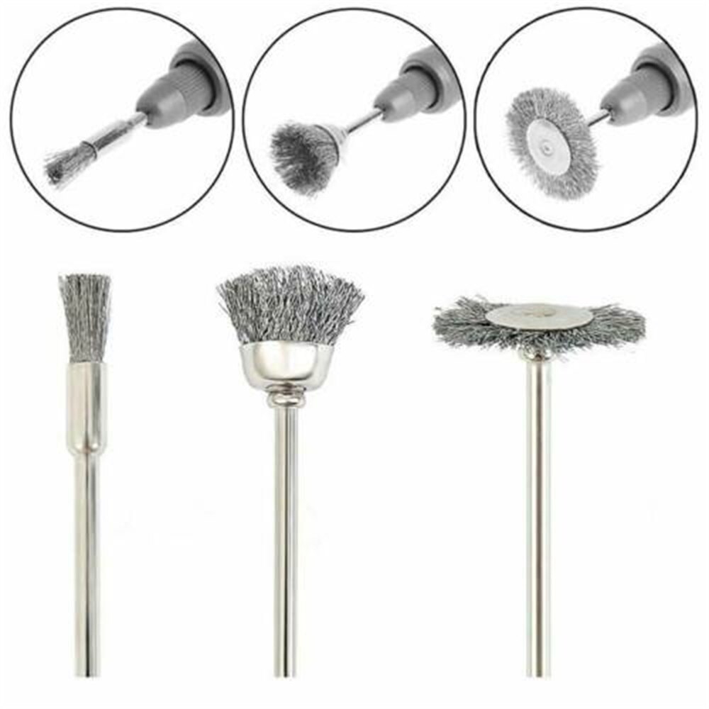 45Pcs Stainless Steel Wire Cup Mix Brush Set For Dremel Rotary Tool Accessories