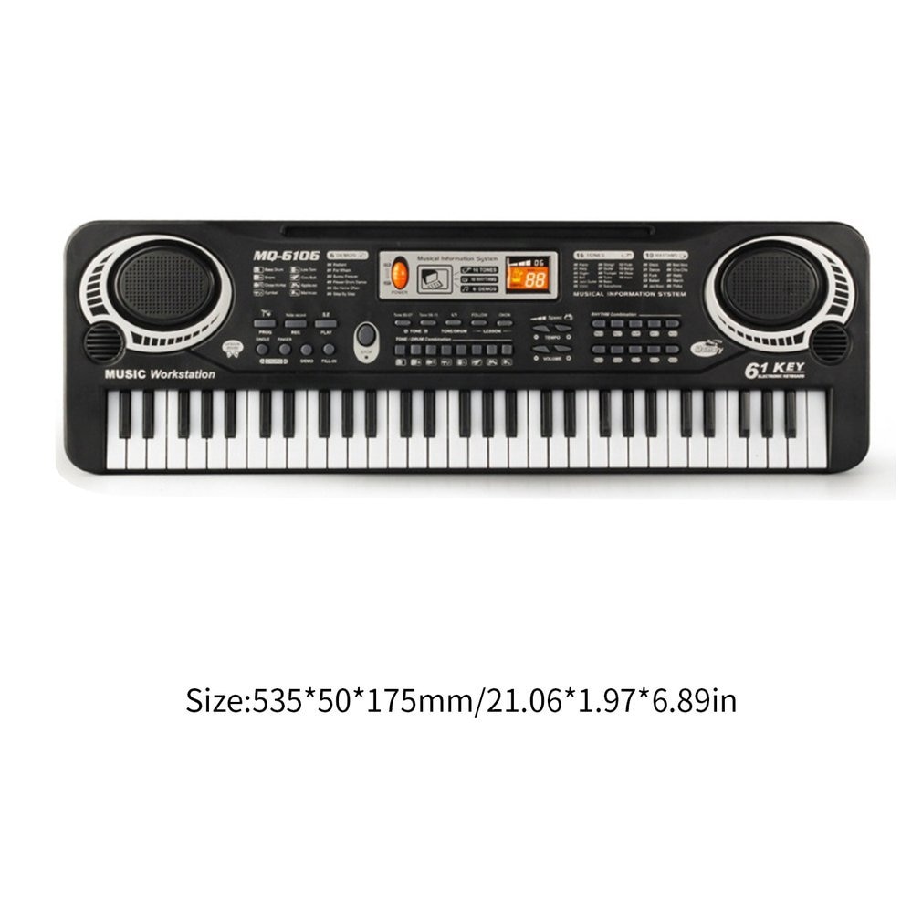 61 Keys Music Electronic Digital Keyboard Electric Organ Children Great With Random Microphone Musical Instrument: Default Title