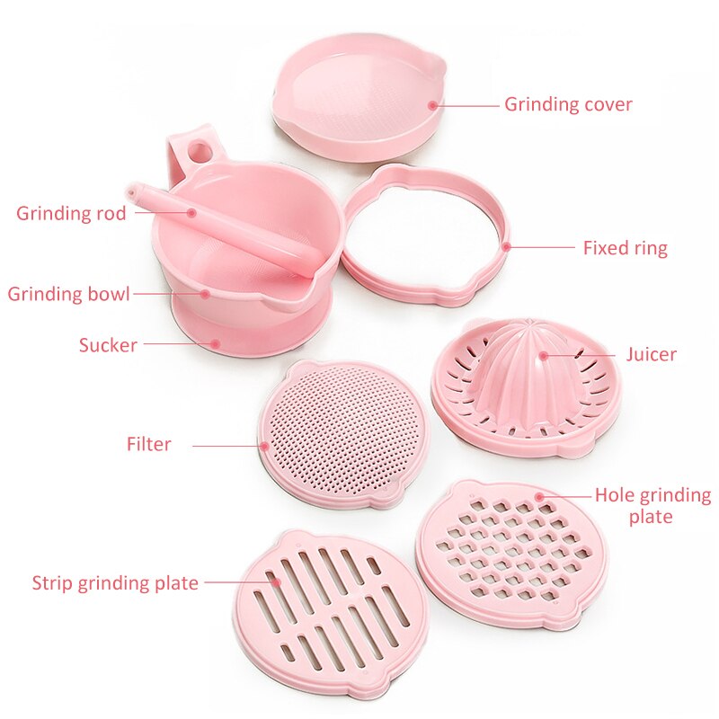 Barnmatskvarn kit färsk frukt mat matare spädbarn matningsrätter malskål multifunktionell matning matkvarnar malverktyg