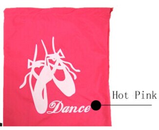 Pink And Black Cheap Pointe Shoes Ballet Shoes Dance Printing Cute Child Kids Dance Bags / Girls Ballet Bag: Hot Pink