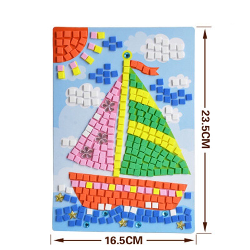 12 stili Possono Essere Scelgono Lotto 3D Mosaici Di Puzzle Creativo Sticker Gioco Animali di Trasporto Arti Del Mestiere per I Bambini Giocattolo Educativo giocattolo: Type 9