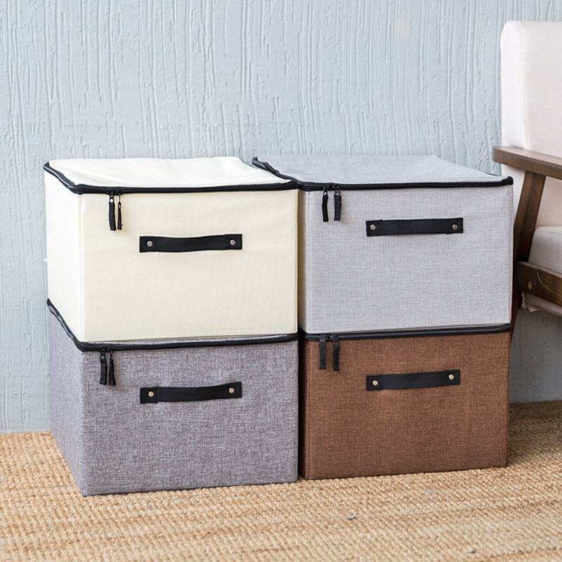Linne bomull kläder arrangör underkläder bh strumpor garderob arrangör garderob förvaringslåda blixtlås underkläder låda låda arrangör