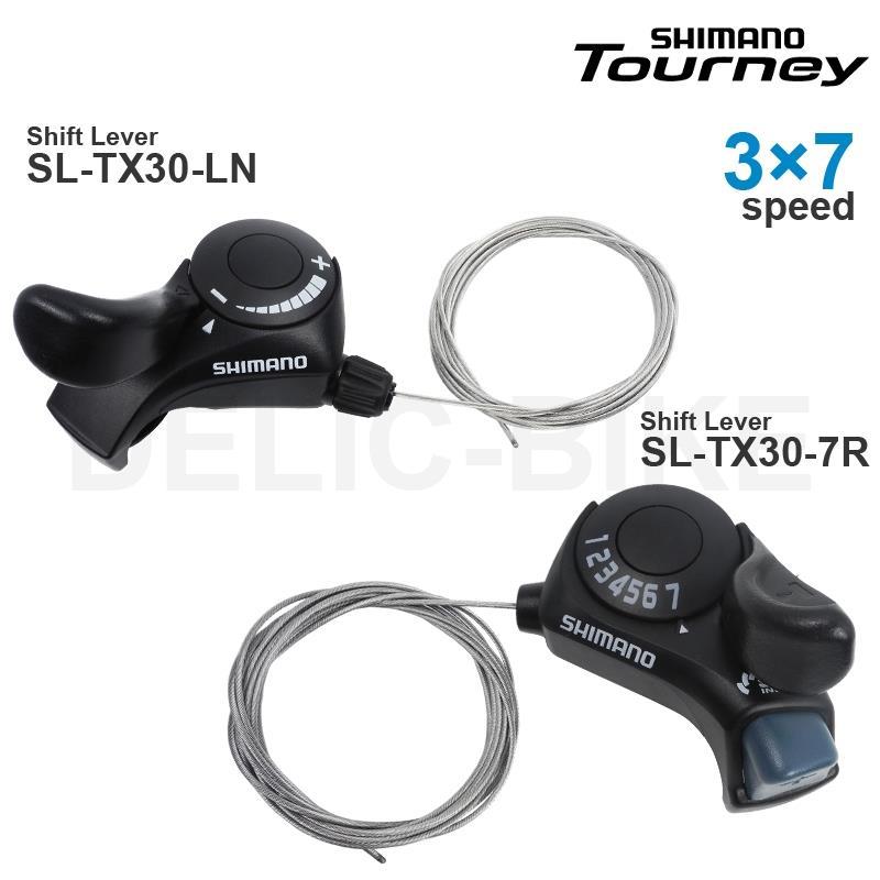 Shimano tourney sl -tx30 3 x 6v 3 x 7v växelhandtag växel plus 3 × 6 hastighet 3 × 7 hastigheter originaldelar: Vänster (ln) höger (7r)