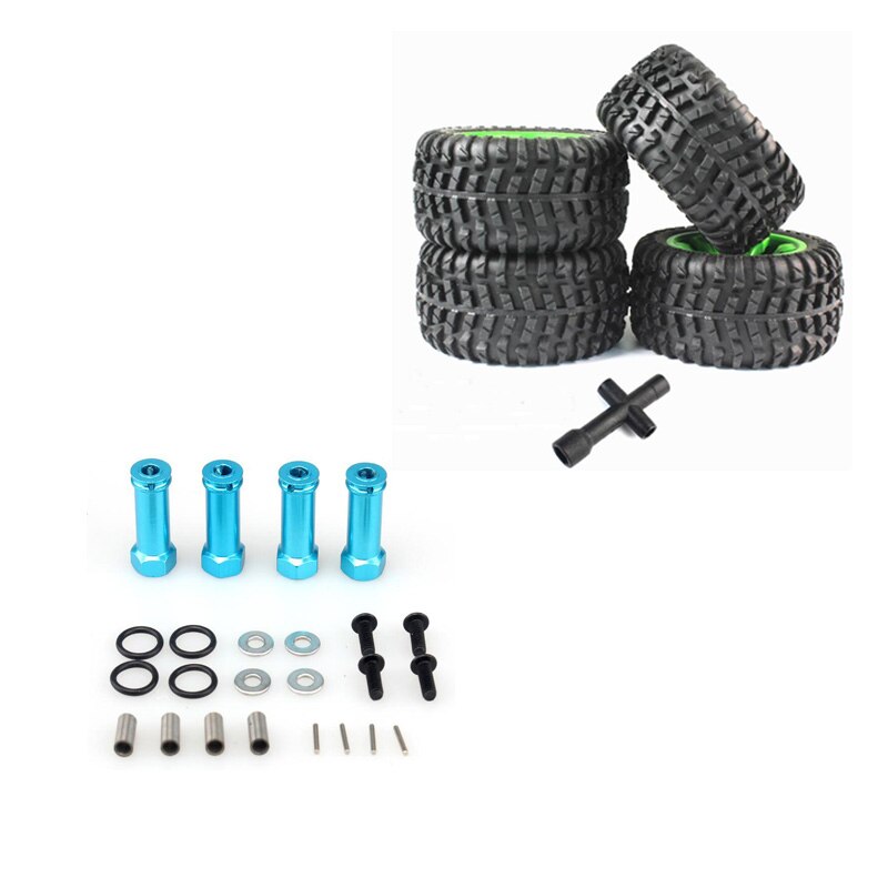 Wltoys 12428 12423 12628 Feiyue FY-03 Jjrc Q46 Q40 Q39 1/12 Rc Auto Onderdelen Upgrade Grote Banden: green tire combiner