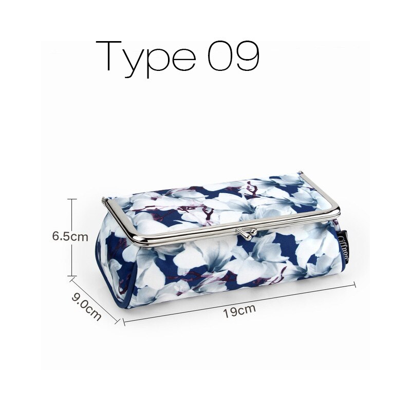 Bolso de maquillaje de a la para mujer con espejo pequeño organizador cosmético de viaje maquillaje lápiz labial pincel Caja de Herramientas caja de almacenamiento