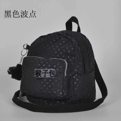 kids bag Original mini school Backpack Women nylon Bagpack small Shoulder keychain Back pack girls school bags mochila: black dot