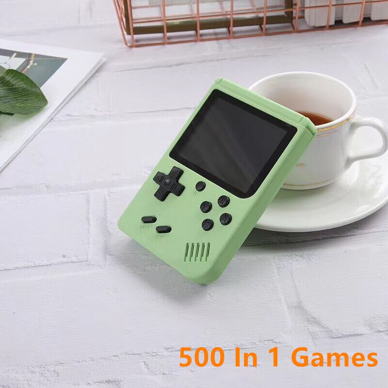 2021 nuovi MINI Console Video portatile retrò lettori di giochi portatili Boy 8 Bit Console per videogiochi con schermo LCD a colori da 3.0 pollici: 500 green